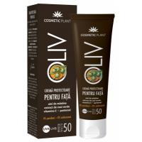 Oliv-crema protectoare pentru fata spf 50 cu ulei de masline,extract de ceai verde,vit.e,pantenol 50ml COSMETIC PLANT