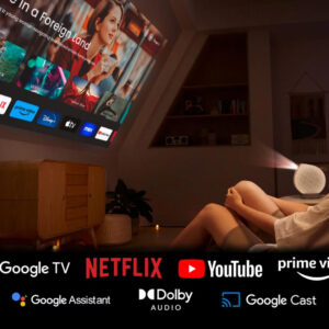 Videoproiector BenQ GV50, FHD 1920* 1080, up to 4K UHD (3840 x 2160), laser 20.000-30.000 ore, 500 ANSI lumeni, 16:9, 100.000:1, HDR, HLG, HDMI, USB Type A-1 (2.0/Power Supply1.0A/Reader/FW Upgrade), USB tip C, boxe 2* 4W, Woofer Cameră 10W, audio ...