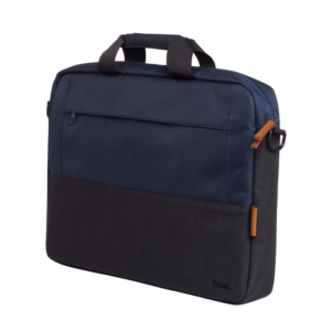 Geanta laptop Trust Lisboa, pentru laptopuri cu diagonala pana in 15.6",2 compartimente, material POM, RPET Polyester, RPET, volum 2.1 L, albastru