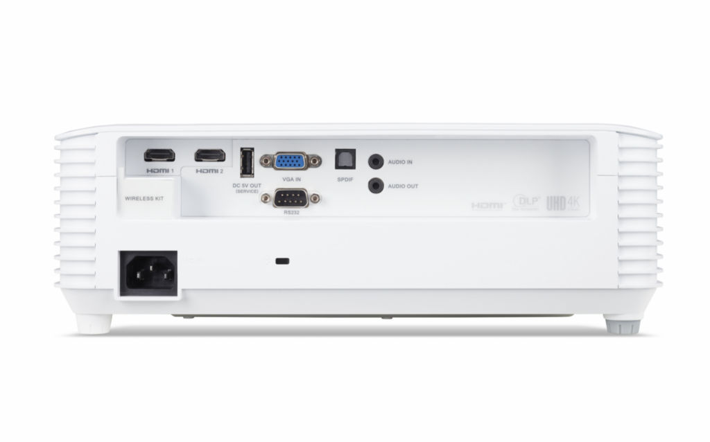 Proiector Acer H6805BDa, 4K UHD 3840* 2160, TI XPR, 8.3 megapixel, DLP 3D ready, 16:9/ 4:3, 4.000 lumeni/ 3200 lumeni Eco, 10.000:1, dimensiune maxima imagine 300", distanta maxima de proiectie 10 m, boxa 10W Bluetooth Wireless Audio (V 4.2, BT Out) ...