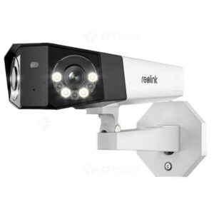 Camera supraveghere IP exterior Reolink Duo 2 P730 PoE, 8MP, unghi vizual 180 grade, slot card, lumina alba/IR 30 m, detectie oameni/vehicule, microfo