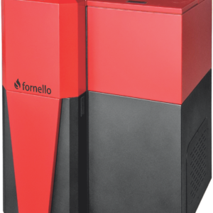 Pachet Centrala mixta Lemn/Pelet Fornello Tera 28 kW boiler de sol termostat aspirator pompa vas expansiune fitinguri aprindere automanta la peleti buncar peleti 95 kg creuzet fonta curatarea facila pentru 180 mp