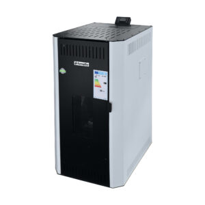 Pachet termosemineu pe peleti Fornello CALORE COMPACT 25 kW pompa electronica vas expansiune arzator inox grup de siguranta kit evacuare 3.5 ml termostat aspiratior boiler 100L Radiatoare Aluminiu si Fitinguri montaj