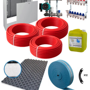 Pachet incalzire prin pardoseala Fornello 60 mp placa cu nuturi si banda perimetrala