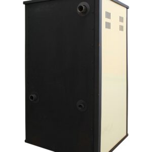 Pachet incalzire si apa calda pentru 2 camere Termosemineu pe lemne brichete si carbune Fornello MILANO E 24 KW cuptor Ivory 580x560x1060 mm boiler termoelectric 100l vas expansiune pompa circulatie calorifere kit evacuare si kit montaj