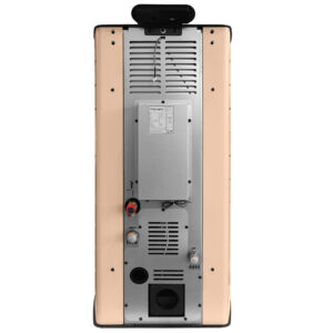 Pachet Termosemineu peleti Fornello SERENA W25 25 kw culoare Ivory complet echipat pompa circulatie vas expansiune automatizare kit evacuare 3.5 ml Boiler Termoelectric Fornello 100 l Termostat Aspirator