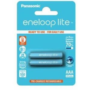 Panasonic Eneloop Lite R03/AAA 550mAh, 2 Pcs, Blister BK-4LCCE-2BE