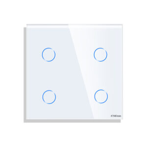 Panou Intrerupator Cvadruplu cu Touch Mini din Sticla LUXION