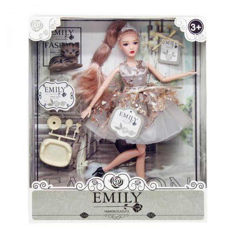 Papusa Emily cu animal de companie si acesorii (Culoare produse: roz)