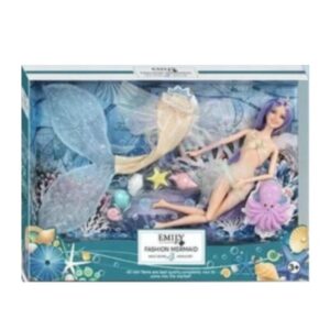 Papusa sirena Emily Fashion Mermaid, cu planta subacvatica