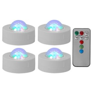 Pachet 4 mini astro RGB cu stroboscop si telecomanda Party PARTY-4ASTRO