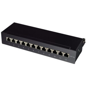 Patchpanel TiNegru/Wand Cat.6A STP 12 Ports, Negru