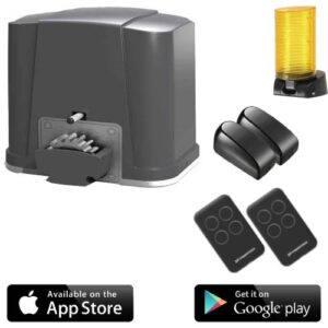 Kit Smart WiFi automatizare porti culisante Powertech PL400, 24Vdc, uz intensiv, maxim 400 Kg si 5 metri lungime