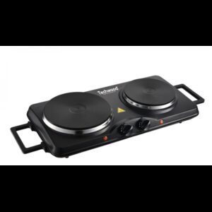 Plita electrica dubla Techwood TPE-2516, 2500W, Ø185 mm + Ø155 mm, termostat