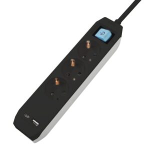 PRELUNGITOR SPACER SCHUKO x3 16A 3m BL PP-3-30B-TC-USB