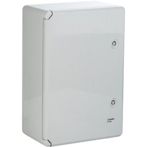 Cutie distributie IP65 din ABS gri, usa mata, placa metalica, 400x600x200 mm Plastim PP3008
