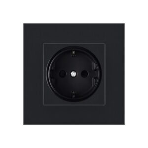 Priza Techstar® PC1, Simpla, Culoare Negru, Policarbonat, 16A