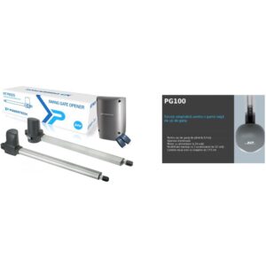 Pachet kit automatizare porti batante Powertech PW200 si kit automatizare usa de garaj PG100, aplicatie mobila