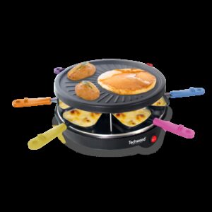 Gratar raclette Techwood TRA-64, 6 persoane, 800W, 25cm