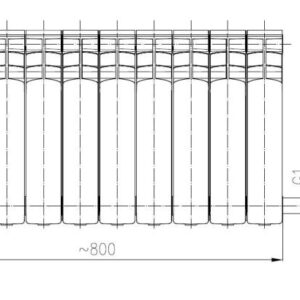 Radiator (calorifer) din aluminiu Fornello G350F 10 elementi inaltime 350 mm