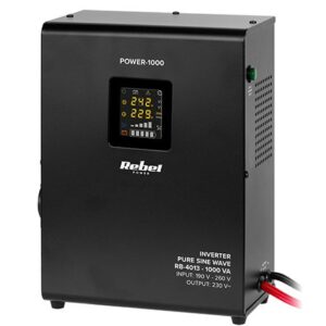 UPS Centrale termice SINUS PUR 1000VA 700W 12V REBEL RB-4013, borne externe, wall mount