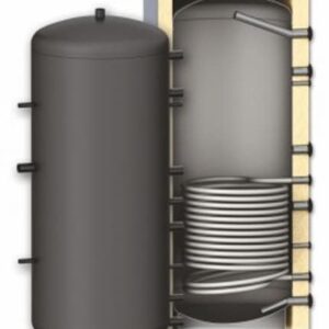 Rezervor de acumulare  puffer pentru agent termic cu o serpentina Sunsystem PR 1000L cu izolatie presiune lucru 3 bar