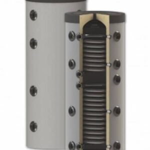 Rezervor de acumulare puffer pentru agent termic cu doua serpentine PS2 150L