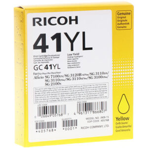 CARTUS TONER YELLOW 405768 GC-41YL 0,6K ORIGINAL RICOH AFICIO SG 2100N