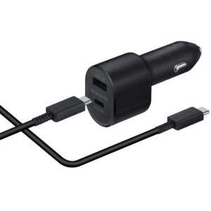 Incarcator auto Samsung Super Fast Charger 45W Usb C, 15W Usb A, L5300, Cablu Usb C 1M, Black