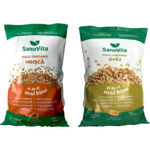 Pachet Fulgi de Hrisca Crocanti 250g + Fulgi de Ovaz Crocanti 250g