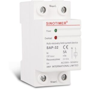 Releu Sinotimer, siguranta digitala de protectie tensiune, Sinotimer, 5A, SAP-32, recuperare automata
