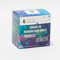 Saruri de rehidratare orala cu probiotic si diosmectita 24plicuri REMEDIA