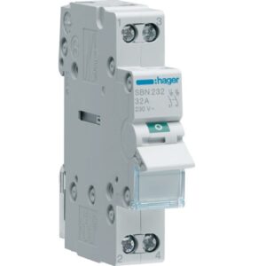 Separator modular 2P 32A 400V 1M Hager SBN232