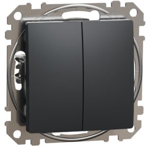 Intrerupator dublu 10A Schneider Sedna Design SDD114105, antracit