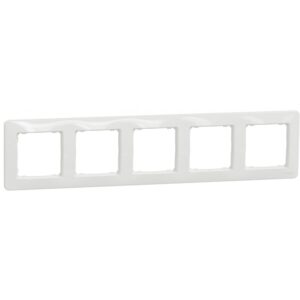 Rama 5 posturi, Schneider, SDD311805, Sedna Design, alb