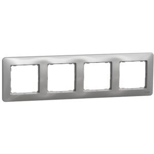 Rama 4 posturi, Schneider, SDD313804, Sedna Design, aluminiu