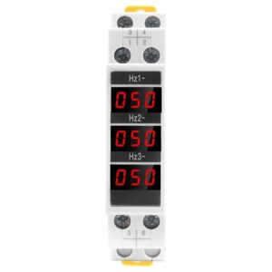 Frecventmetru digital trifazic Sinotimer pentru sina tablou DIN, SDM010HZ