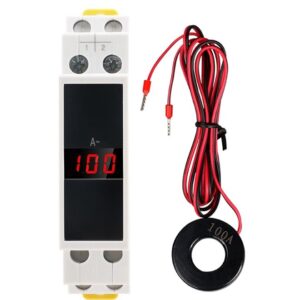 Ampermetru digital monofazic Sinotimer pentru sina tablou DIN, SDM011A