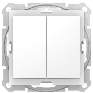 Intrerupator dublu 10A IP44 Schneider Sedna SDN0300421, alb