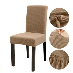 SET 6 HUSE SCAUN- elastice, universale, culoare crem inchis