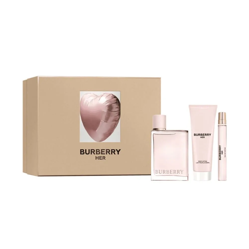 Set Burberry Her Apa de Parfum 50 ml + Lotiune de corp, 75 ml + Apa de Parfum, 10 ml