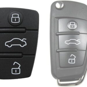 Set Butoane Cauciuc Techstar pentru Cheie Audi A3, A4, A5, A6, A8, Q5, Q7 - cu 3 Butoane