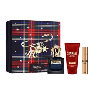 Set cadou Jean Paul Gaultier Scandal Pour Homme Intense, Apa de Parfum, 100 ml + Gel de dus, 75 ml + mini Apa de Parfum, 10 ml