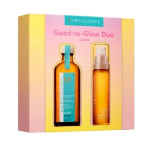 Set de par si corp Moroccanoil Good To Glow Duo, Tratament Light, 100ml + Night Body Serum, 50 ml