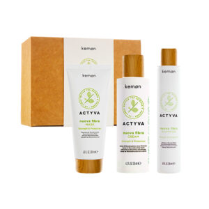 Set de restructurare Kemon Actyva Nuova Fibra, Sampon 250 ml + Masca 200 ml + Crema 100 ml
