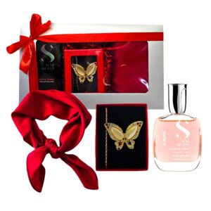 Set Essence Apa parfumata pentru par si corp Alfaparf Sublime Water 50 ml martisor si esarfa cu matase