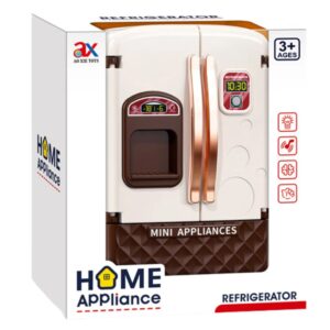 Set Frigider de jucarie pentru copii, cu accesorii alimentare, Home Appliance, 3+