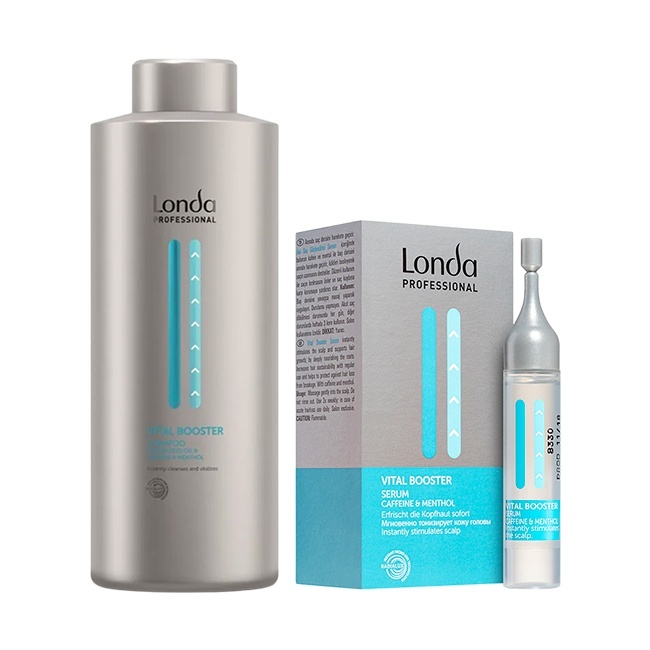 Set Londa Professional Vital Booster – Sampon 1000ml si Ser 6x9ml impotriva caderii parului, revitalizare si fortifiere