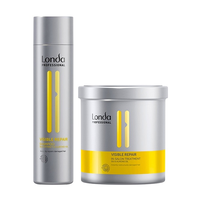 Set reparator Londa Professional Visible Repair cu 250 ml Sampon + 750 ml Tratament cu Pantenol (Concentratie: Set)