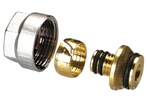 Set robineti calorifer - cap termostatic + robinet termostatabil + robinet retur + conectori pentru teava pexal 16x2 Ivar